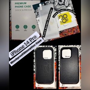 iPhone 14 Pro shockproof case comes with 2 screen protectors
